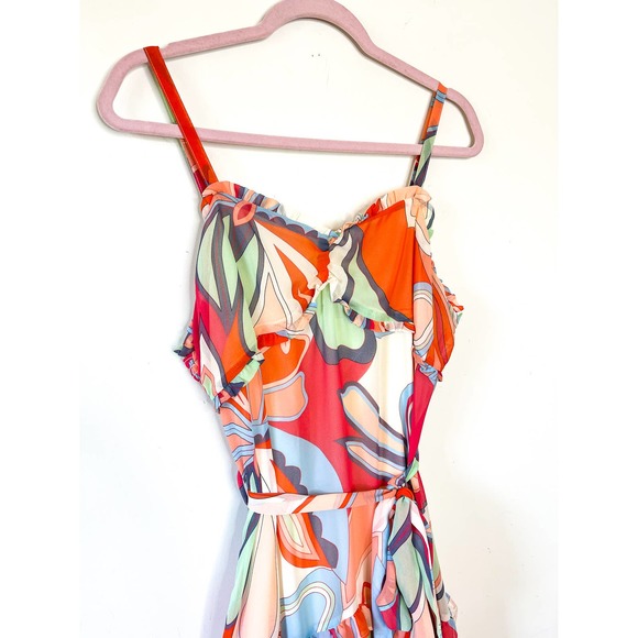 Alexis X Target Multi Color Retro Print Maxi Dress Size Large - Picture 3 of 5